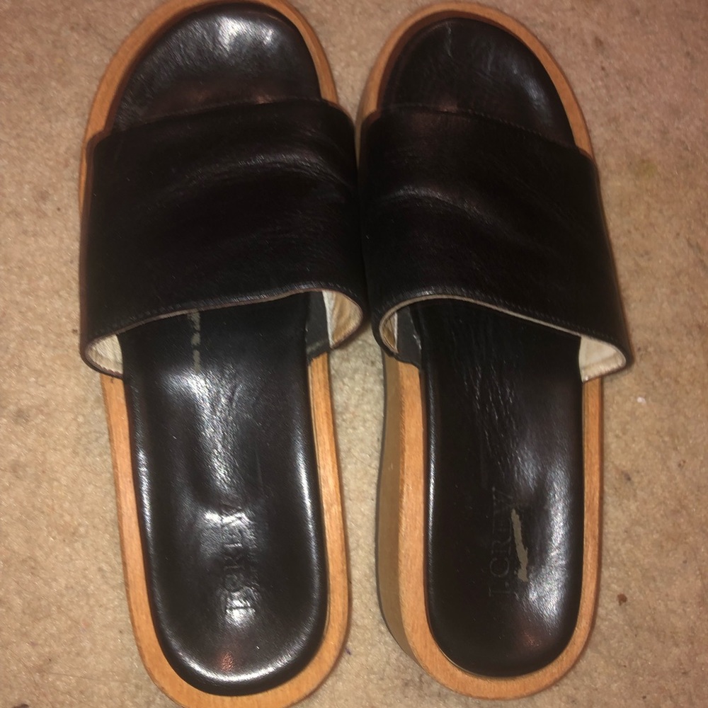 J crew wooden sandals made in Italy
